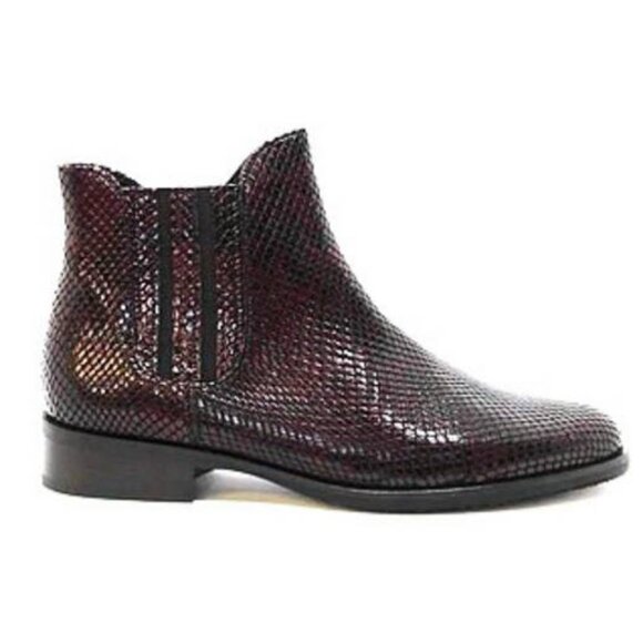 Gabor SNAKE in Whiskey Red women's ankle boots with leather design size 4.5 /7US - Picture 1 of 14